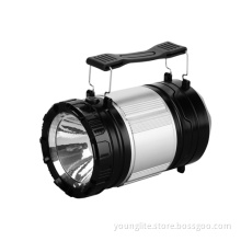 Portable outdoor camping lantern with LED torch flashlight